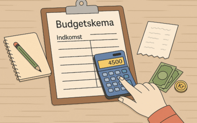 Gratis budgetskema til print 2026 – Udfyld det i hånden på 5 minutter
