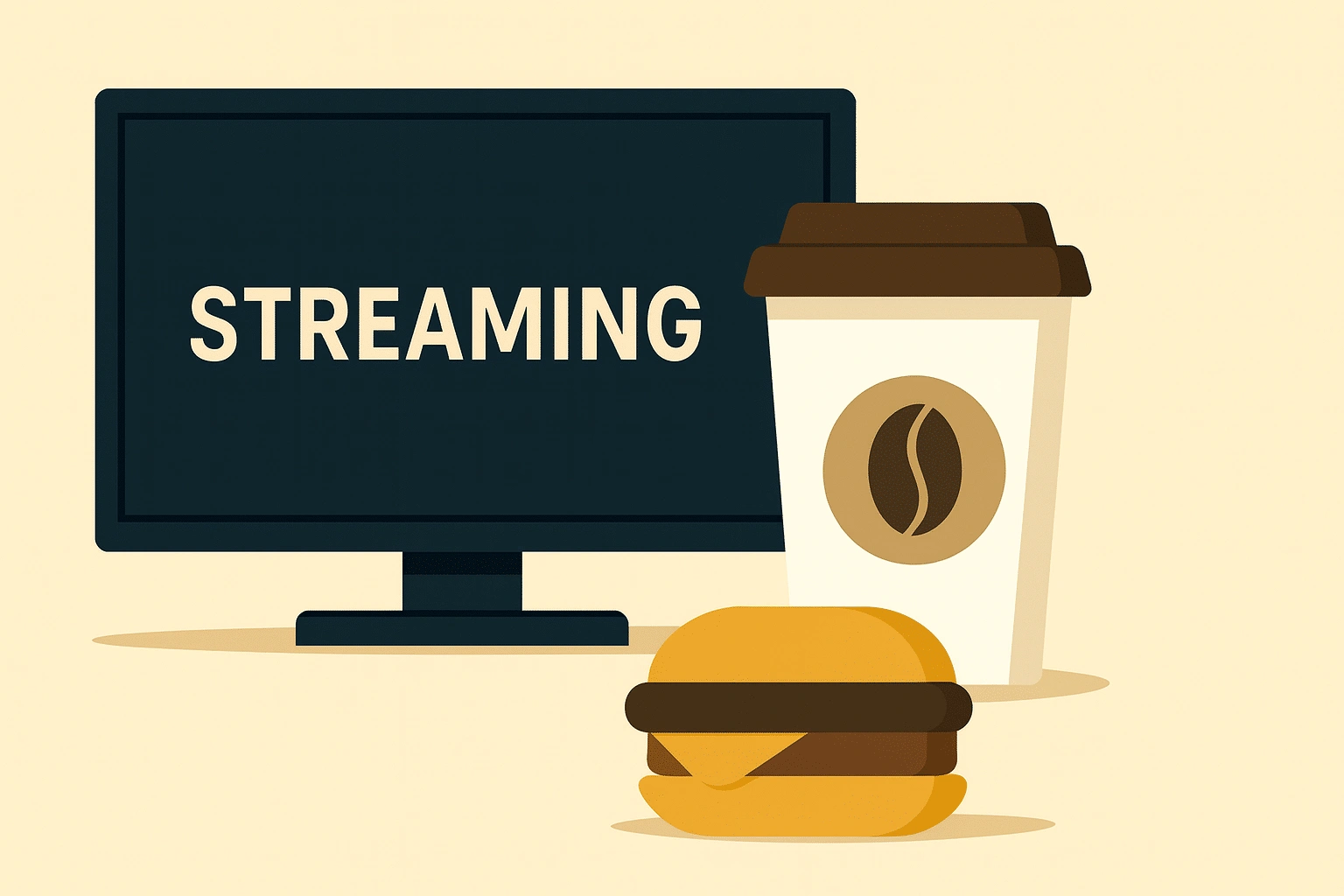 ezgif.com-jpg-to-webp-converter (9) Illustration af små udgifter i hverdagen – takeaway-kaffe, cigaretter og streaming via tv – som hurtigt vokser sig store i et budgetskema.