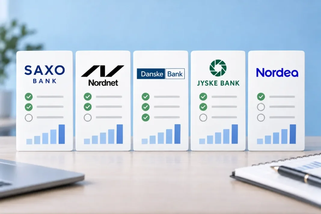 Bedste aktiesparekonto Sammenligning af aktiesparekonti hos Saxo Bank, Nordnet, Danske Bank, Jyske Bank og Nordea