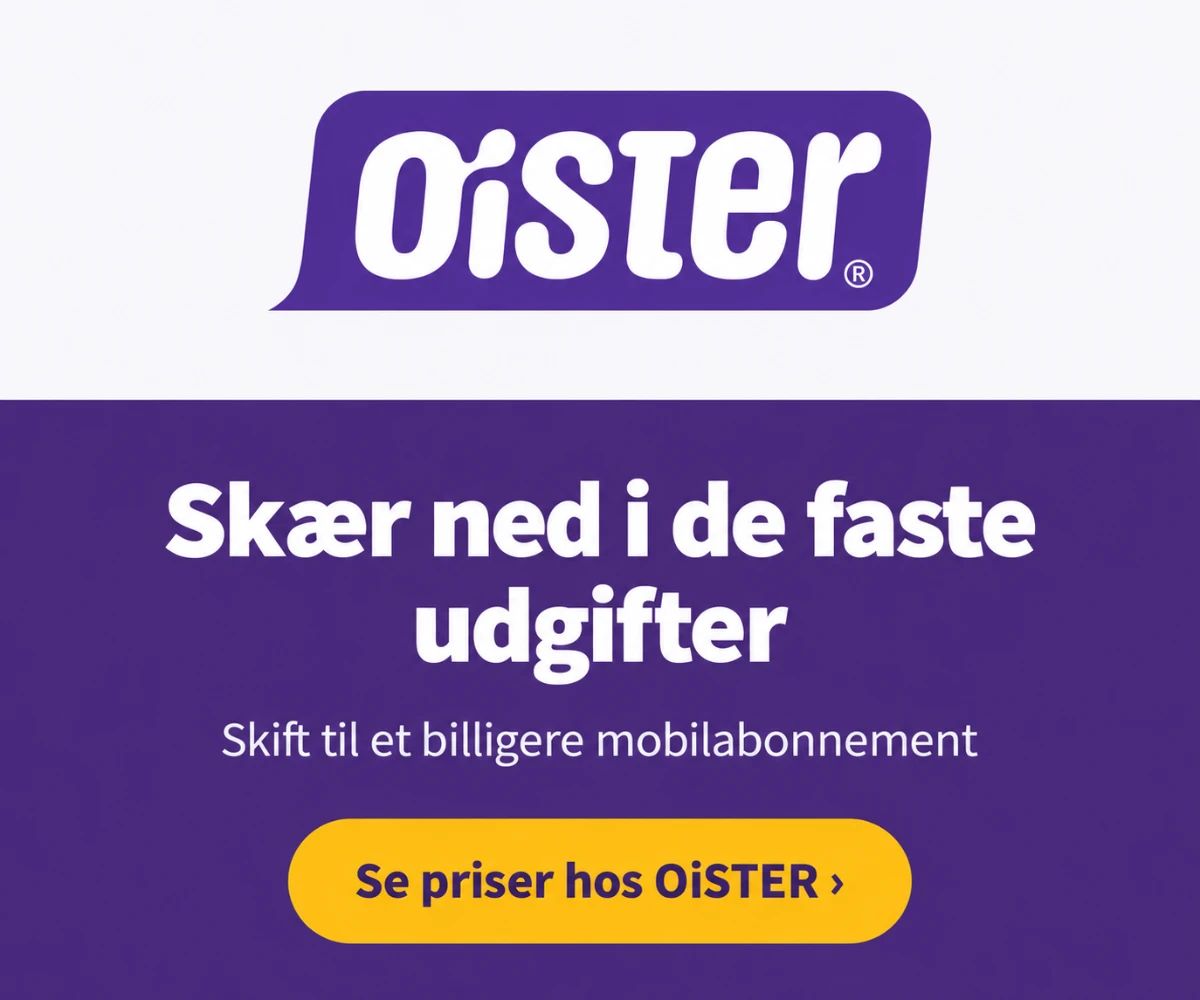 OiSTER: Skær ned i de faste udgifter. Skift til et billigere mobilabonnement